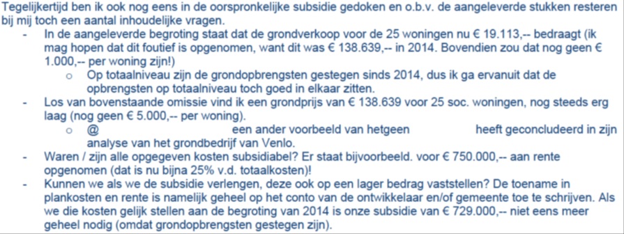 Centrumplan Blerick Subsidie 63