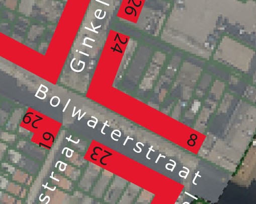 Kaart Bolwaterstraat 8 Q4 Venlo