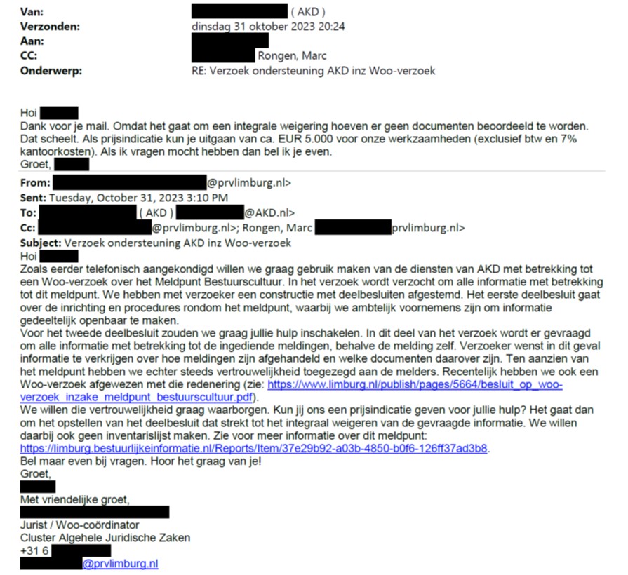 Non transparantie en geldverkwisting 6