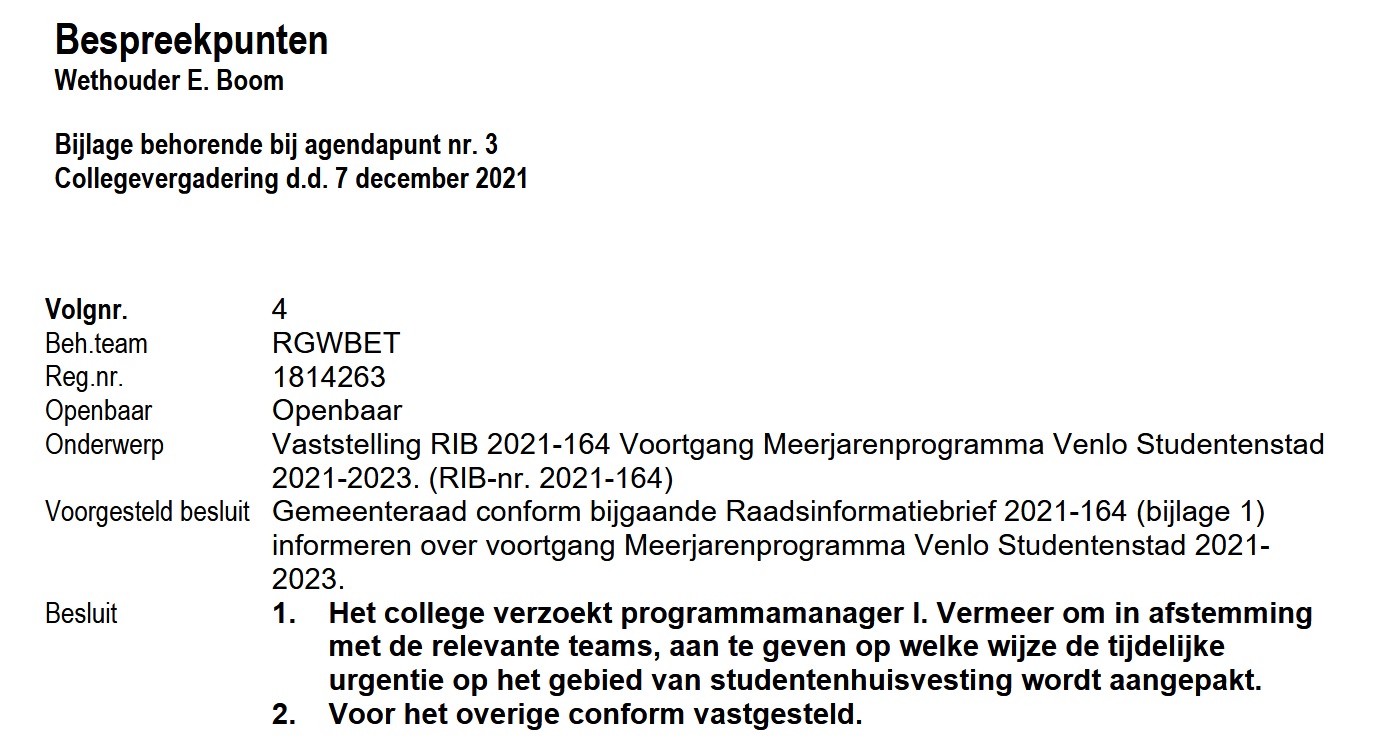 Studentenhuisvesting BCGV 4
