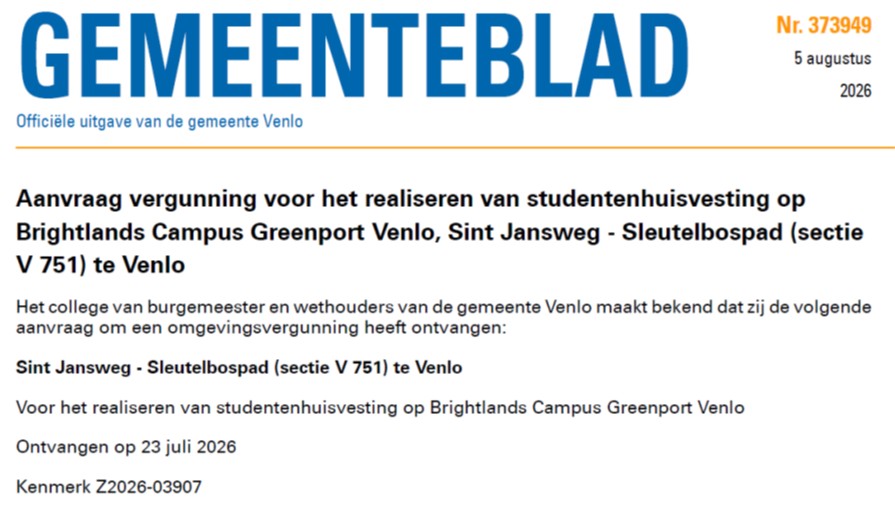 Studentenhuisvesting BCGV 7